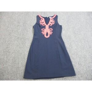 Lilly Pulitzer Dress Womens Medium Sleeveless‎ Sheath Embroidered Party Cocktail